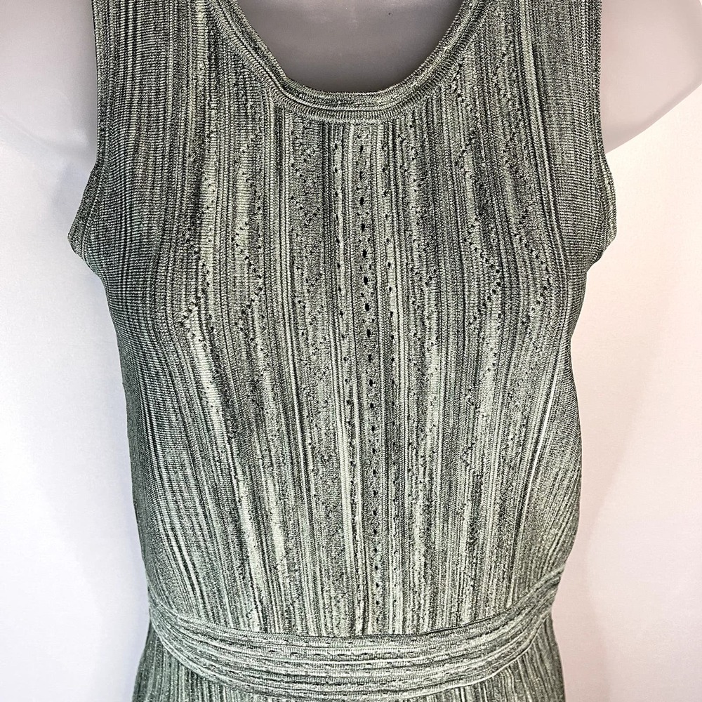 Sandro Sage Green Knit Midi Dress - Picture 2 of 10